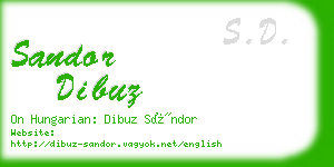 sandor dibuz business card